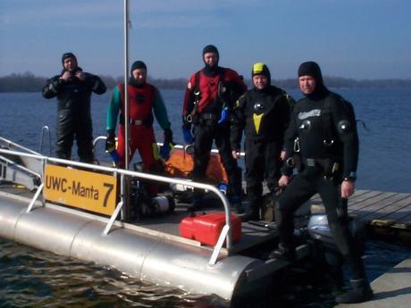 Aluminium-Ponton des UWC Manta